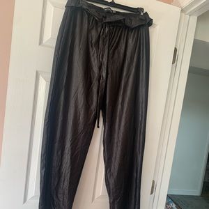 Pleather Black Pants - PrettyLittleThing